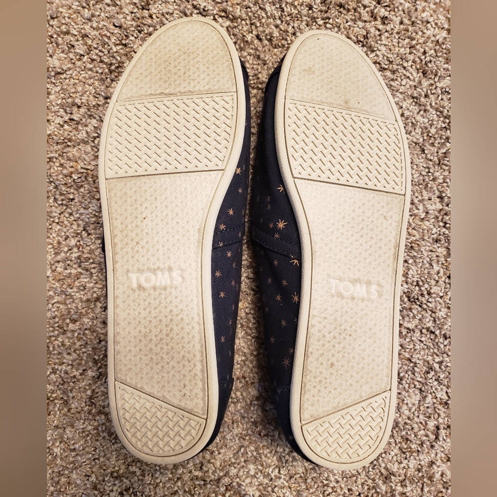 Toms Navy Stars Alpargata Flat, size 11 women's - Picture 3 of 4